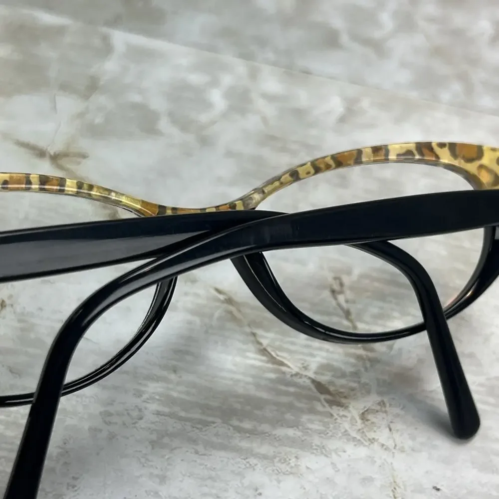 Jean Lafont Paris Saveur 100 Blk/Leopard Eyeglasses FRAMES ONLY 53-15-138